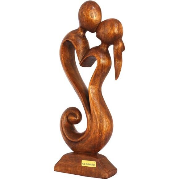 Collection 12" Wooden Handmade Abstract Sculpture Statue Handcrafted - Picture 3 of 5